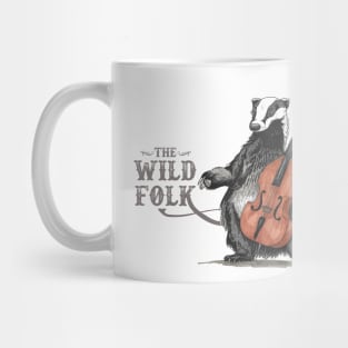 The Wild Folk - Badger on Bass Mug